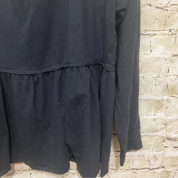 NEW Free 832 Black Tiered Hooded Hoodie Top - Picture 2 of 5